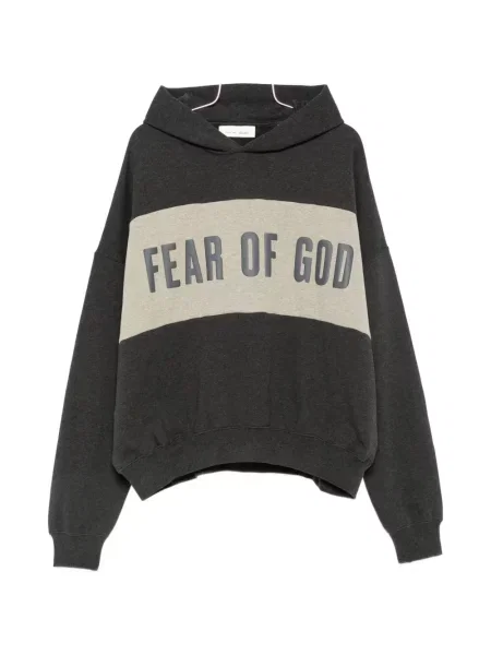 Hanorac cu glugă Fear Of God Essentials cu imagine negru
