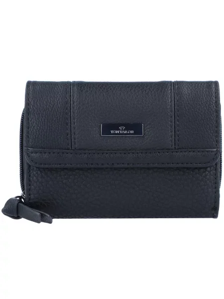 TOM TAILOR Portofel Juna / argintiu negru
