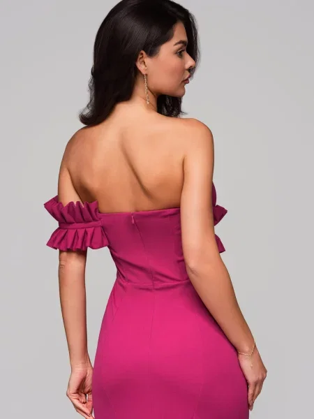 Ombre Společenské šaty fuchsiová