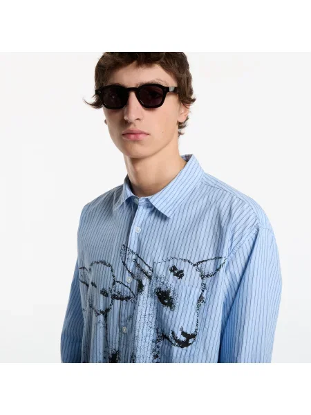 Cămașă Obey Billy Woven Light Blue Multi M albastru