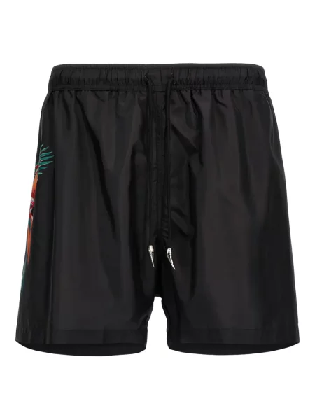 Slip de baie Roberto Cavalli cu imagine negru