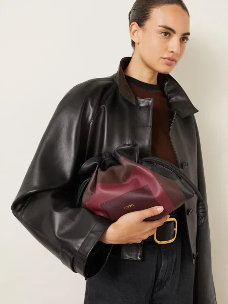 Loewe Kabelka Přes Rameno Flamenco černá/ hnědá/ světle červená černá