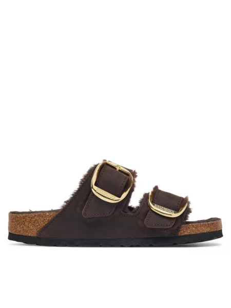 Birkenstock Klapki Arizona Big Buckle ciemny brązowy