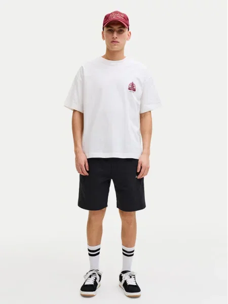 JACK & JONES Nadrág JPSTKarl Norrebro / fehér fekete