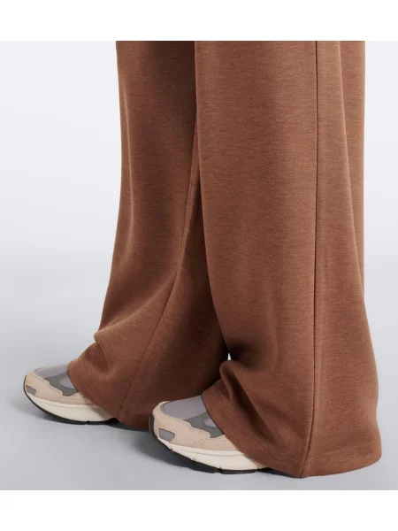 Pantaloni Varley din jerseu maro