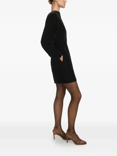 Rochie mini 12 Storeez de catifea negru