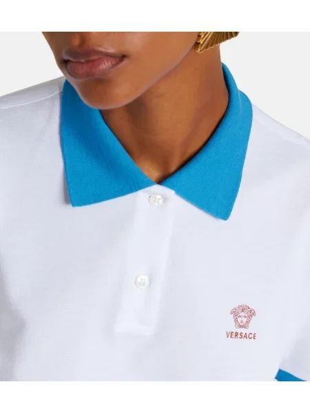 Tricou polo Versace alb