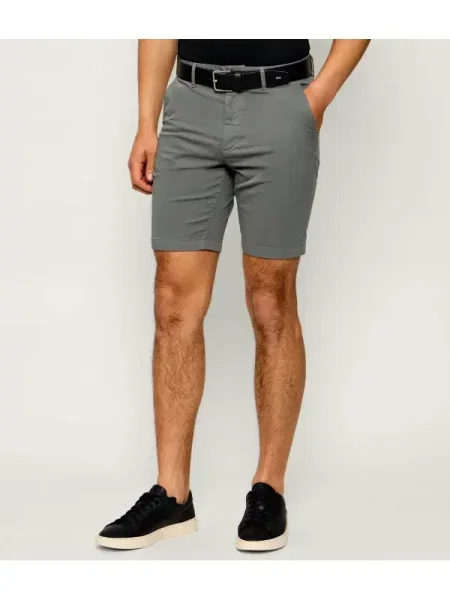 BOSS ORANGE Pantaloni scurți chino | stretch verde