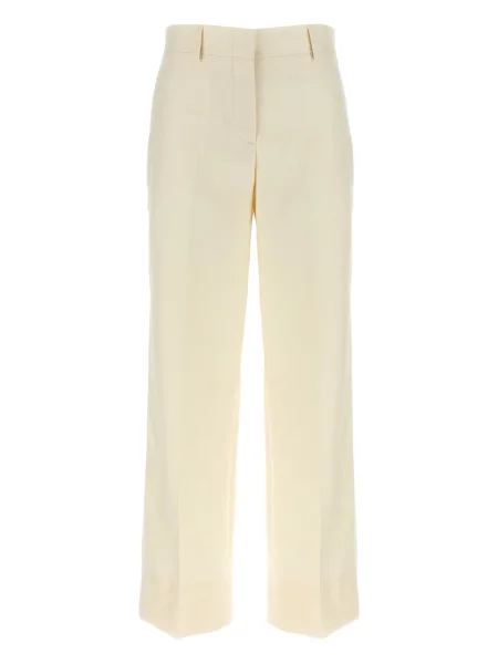 Pantaloni Brioni de lână alb