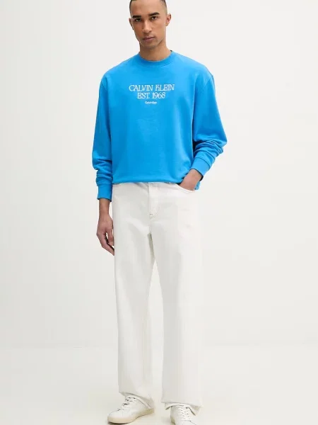 Calvin Klein Jeans mikina pánska modrá