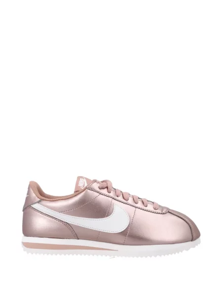 Decupat pantaloni scurți Nike Cortez cu cataramă din poplin alb