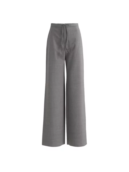Spodnie Max Mara Studio wełniane szare