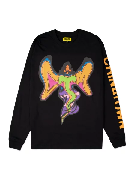 MARKET Majica zelena / lila / oranžna črna