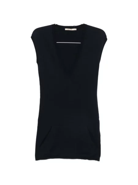 Top Paloma Wool de lână cu decolteu în V albastru