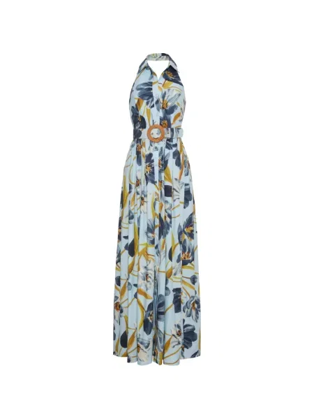 Rochie Cara Cara cu model floral de costum albastru