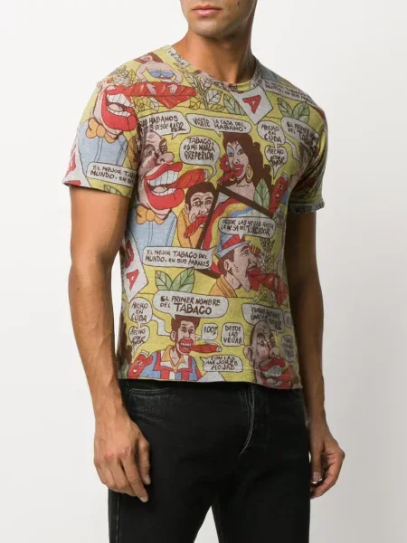 Tričko Comme Des Garçons Pre-owned s potiskem šedé