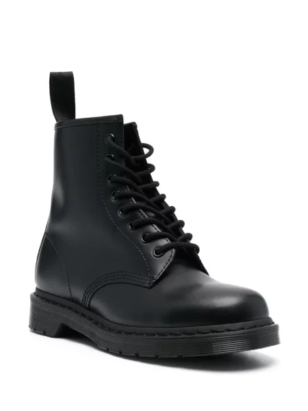 Nėriniuotos auliniai batai Dr. Martens su raišteliais juoda