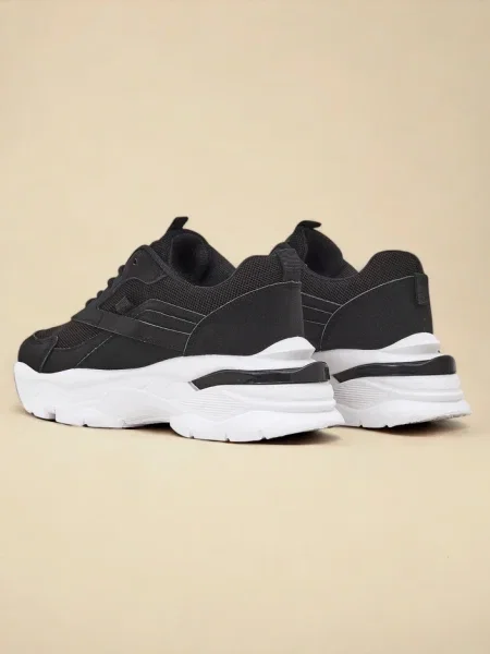 Sneakerși Resti cu platformă negru