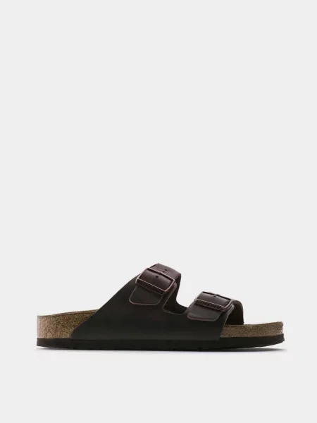 Замшевые шлепанцы Birkenstock коричневые