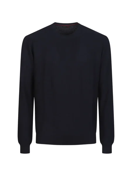 Pulover Fay cu decolteu rotund albastru