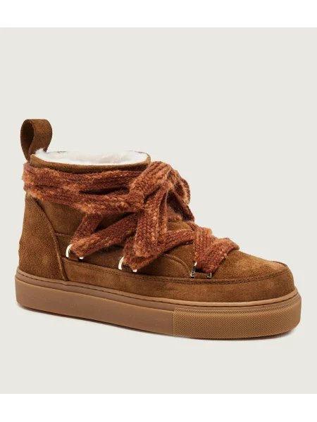INUIKII Bocanci Knot | piele întoarsă | shearling maro