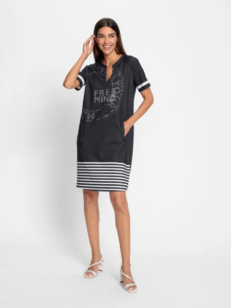 Heine Rochie negru alb