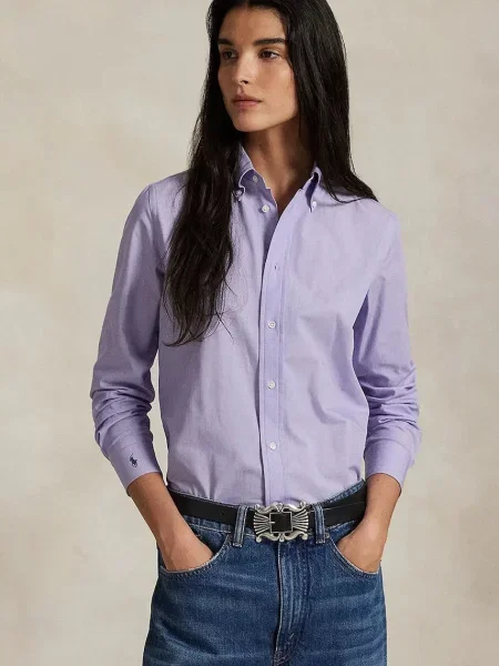 Polo Ralph Lauren cămașă pentru femei din cu violet