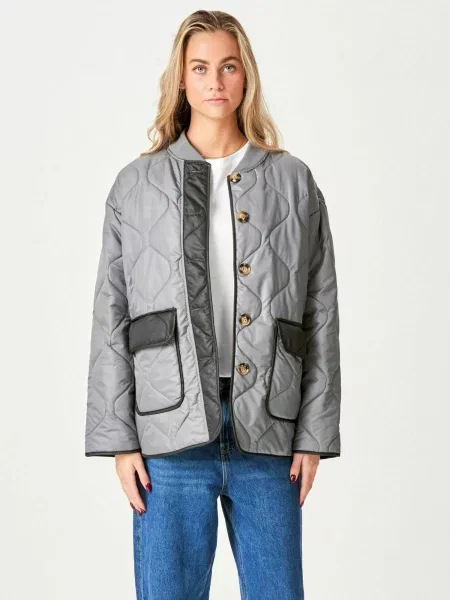 TEESHOPPEN Přechodná bunda Quilted černá