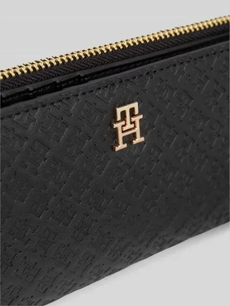 Tommy Hilfiger Portfel Th Icon Long Bifold Mono czarny