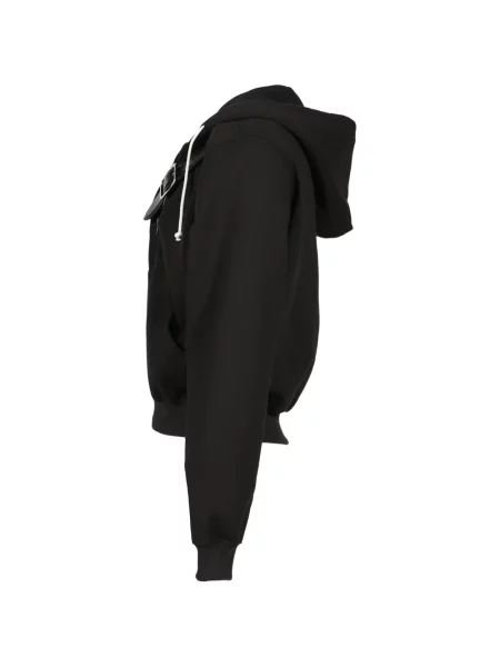Περικομμένο hoodie Magliano με αγκράφα μαύρο