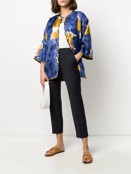 Cropp pantaloni Etro albastru
