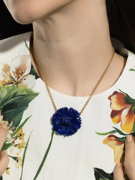 Colier Irene Neuwirth cu model floral roz