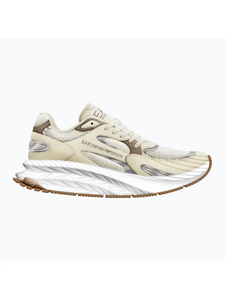 Emporio Armani Crusher Sonic Mix обувки whiteecap grey/ portabella/ offwhite бежово