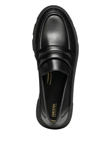 Pantofi loafer Geox cu platformă negru
