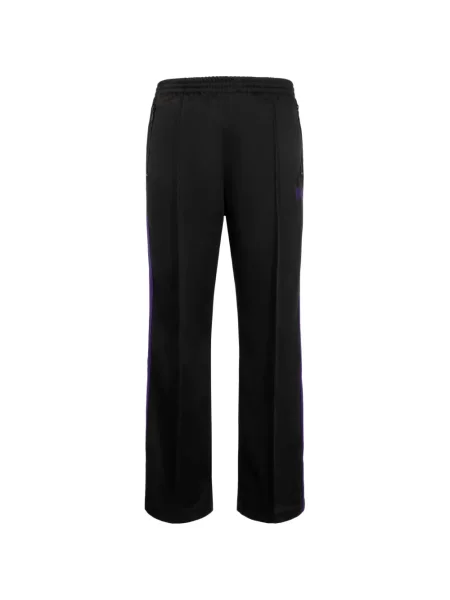 Pantaloni Needles cu dungi alergare negru