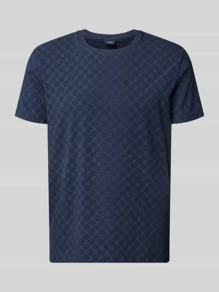 T-shirt z wzór z logo i okrągły dekolt Joop! Collection