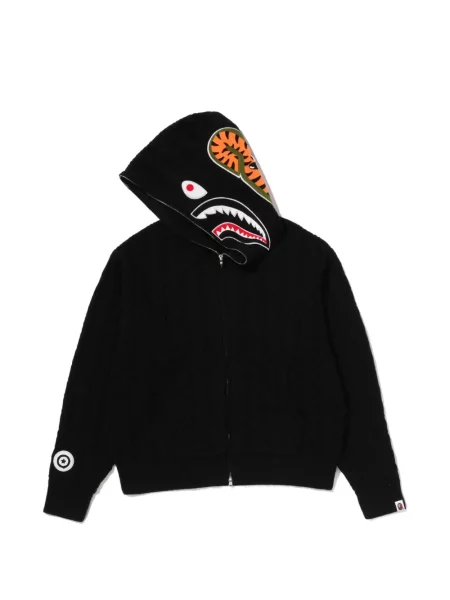 Hanorac cu glugă A Bathing Ape® tricotate negru