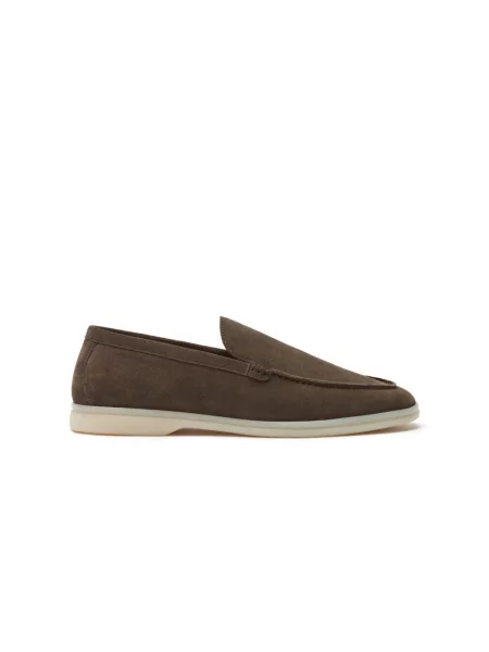 Pantofi loafer Scarosso din piele de căprioară maro