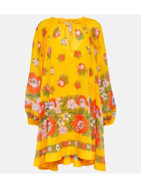 Rochie Alemais cu model floral galben