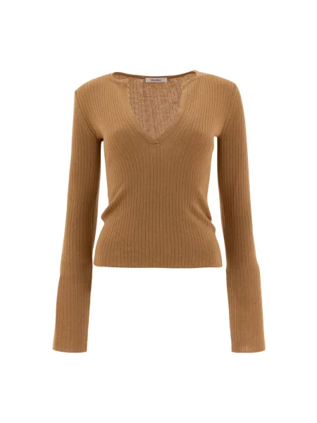 Sweter Max Mara z kaszmiru beżowy