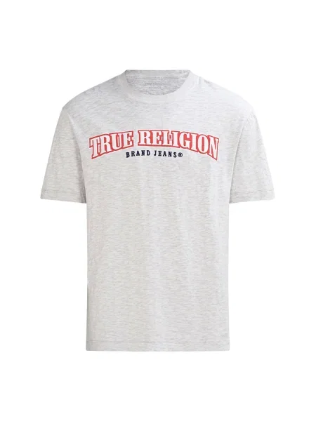 True Religion Tricou bleumarin / gri deschis / roșu intens alb