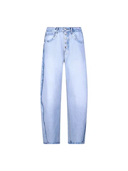 Jeansy Alexander Wang z logo niebieskie