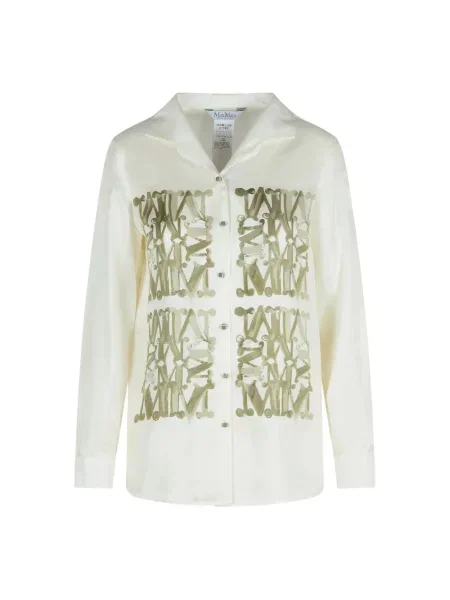 Koszula Max Mara z nadrukiem biała