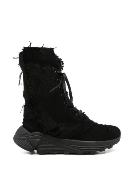Sneakerși Yohji Yamamoto cu șireturi din dantelă negru