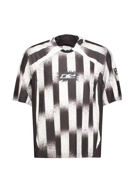Tricou Le Pere cu dungi cu imagine negru