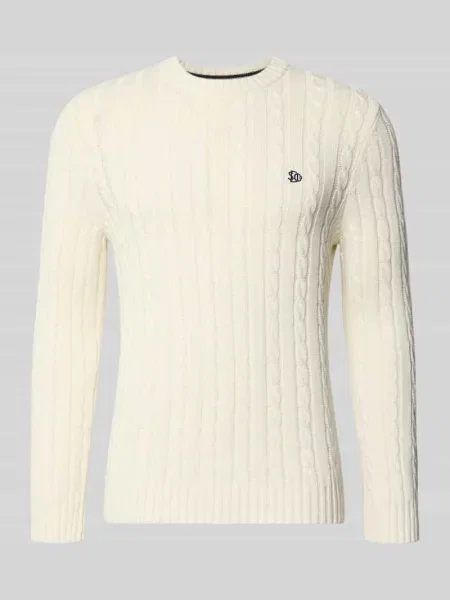 Sweter z dzianiny o kroju slim fit ze ściegiem warkoczowym Superdry