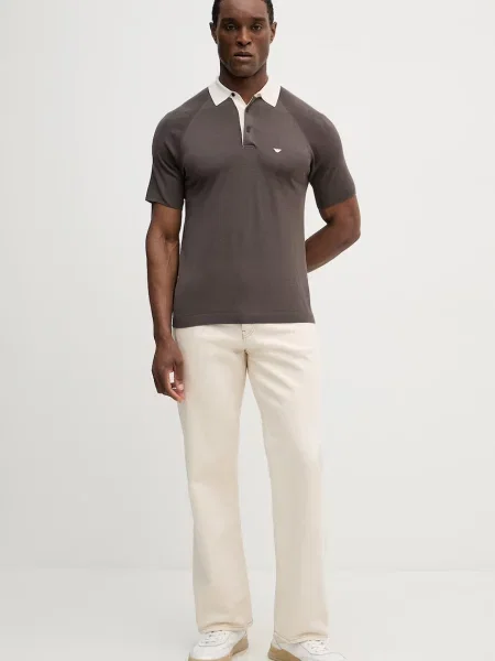 Шелковое поло Emporio Armani