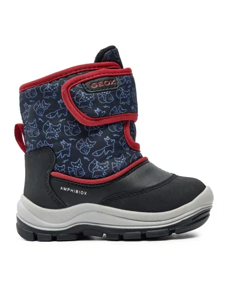 Čizme za snijeg Geox B Flanfil Boy B Abx M crna