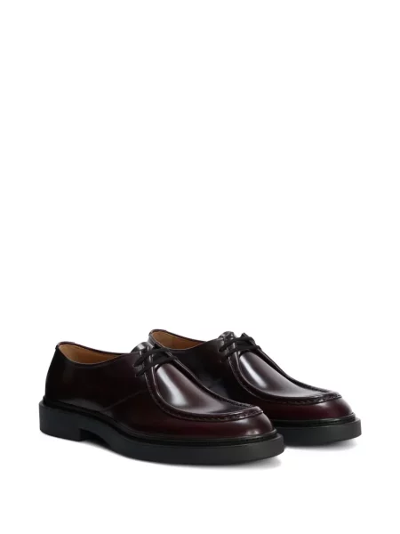 Pantofi derby Jil Sander cu șireturi din piele roșu