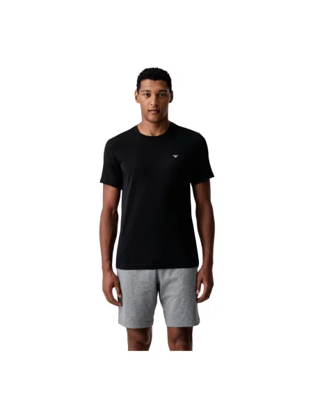 Emporio Armani Underwear piżama dwuczęściowa z czarna